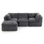 Canapé de salon moderne de style nuage, canapé convertible en forme de L sans siège (avec repose-pieds), canapé surdimensionné confortable en chenille surdimensionné à 4 places, canapé modulaire modulaire-1579050066