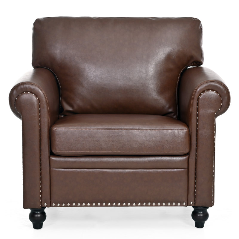 Boel Faux Leather Seater Sofa, Brown