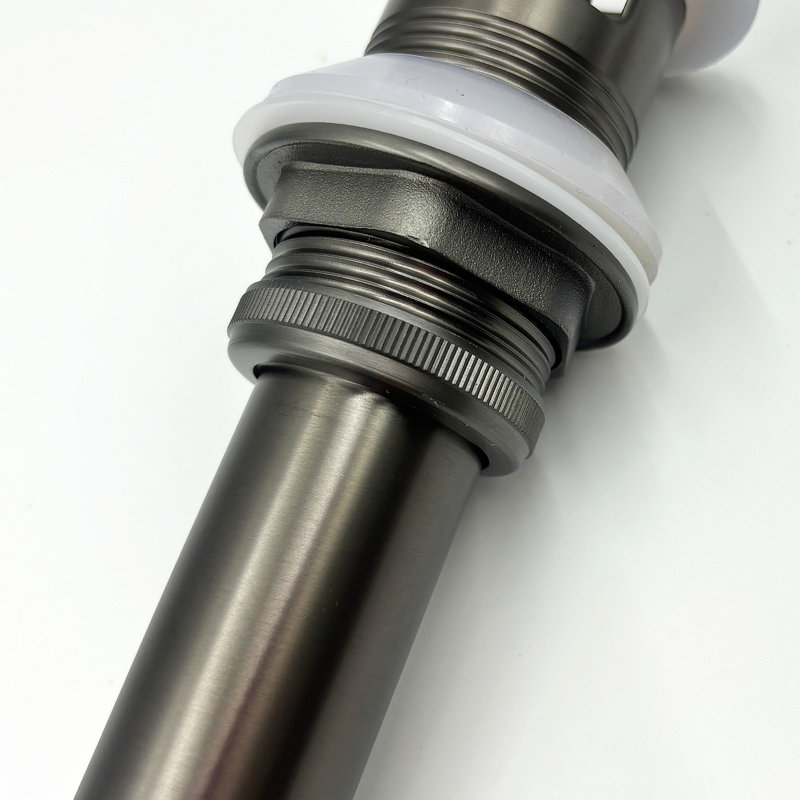 Bathroom Sink Drain With Overflow, Vessel Sink Lavatory Vanity Pop Up Drain Stopper, 304 Stainless Steel, Bronze