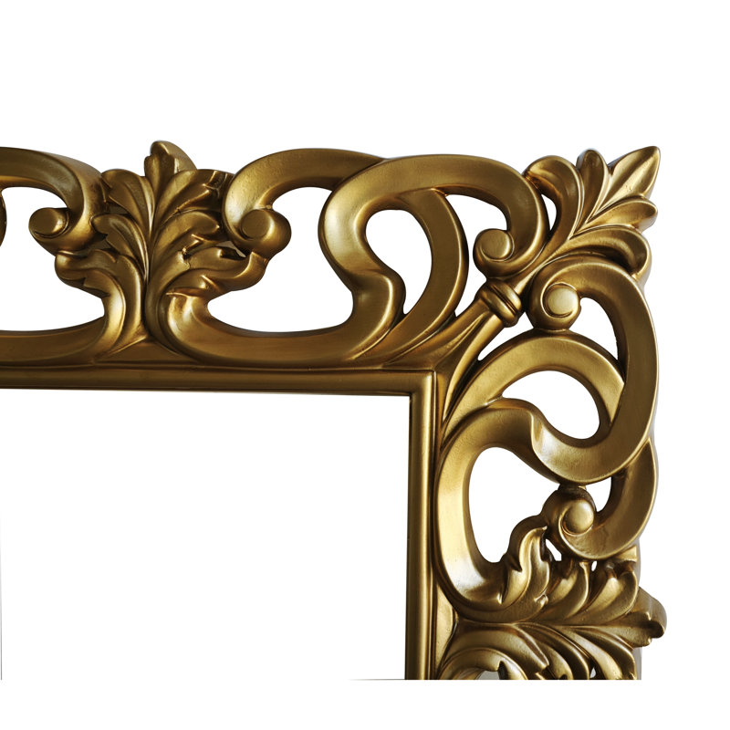 ROME Rectangle Floor Mirror, Gold