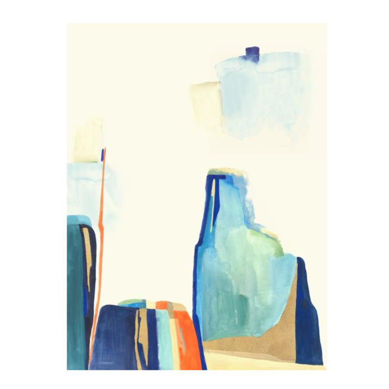 Cold Mountains I Painting by Sara Brown, Glass Coat, 32" H x 24" W