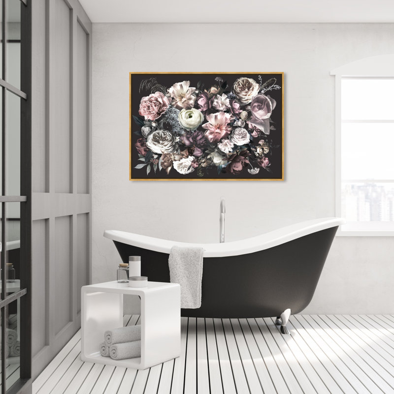 Elizabeth Elizabeth Flowers - Impression sur toile, Toile avec cadre doré, H 30 po x l 45 po