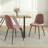 Set Of 4 Velvet Upholstered Dining Chairs With Black Metal Legs-770323837