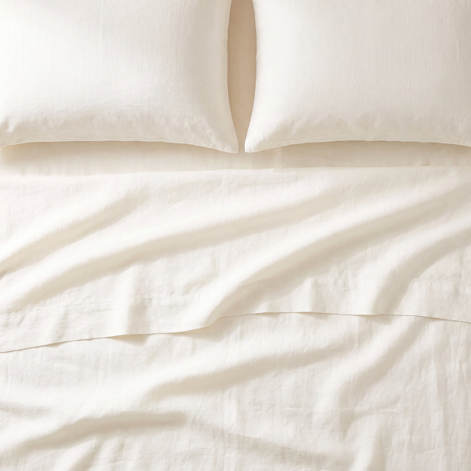 100% Linen Sheet Set, Queen, Cream
