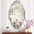 Oval Wall Mirror with Aluminum Frame, HD Tempered Glass, Mosaic Accent, Vertical/Horizontal Hanging, Shatter-Resistant for Bathroom Vanity, Living Room & Entryway-1174576387-1174576414