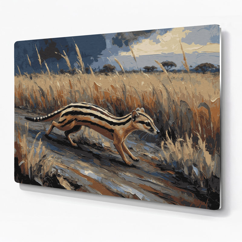 Art mural en métal mauve sauvage, H 12 po x l 18 po