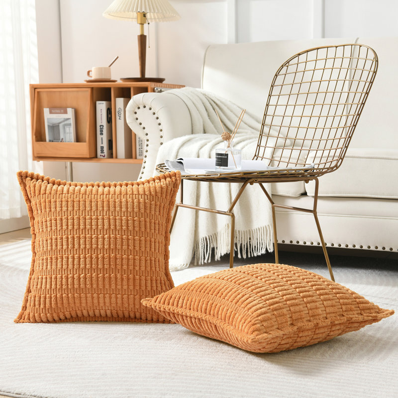  Housse pour repose-pieds Boucle, Carré 18 po, Orange