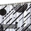 Rideau de douche abstrait géométrique noir et blanc avec 12 crochets-335285084