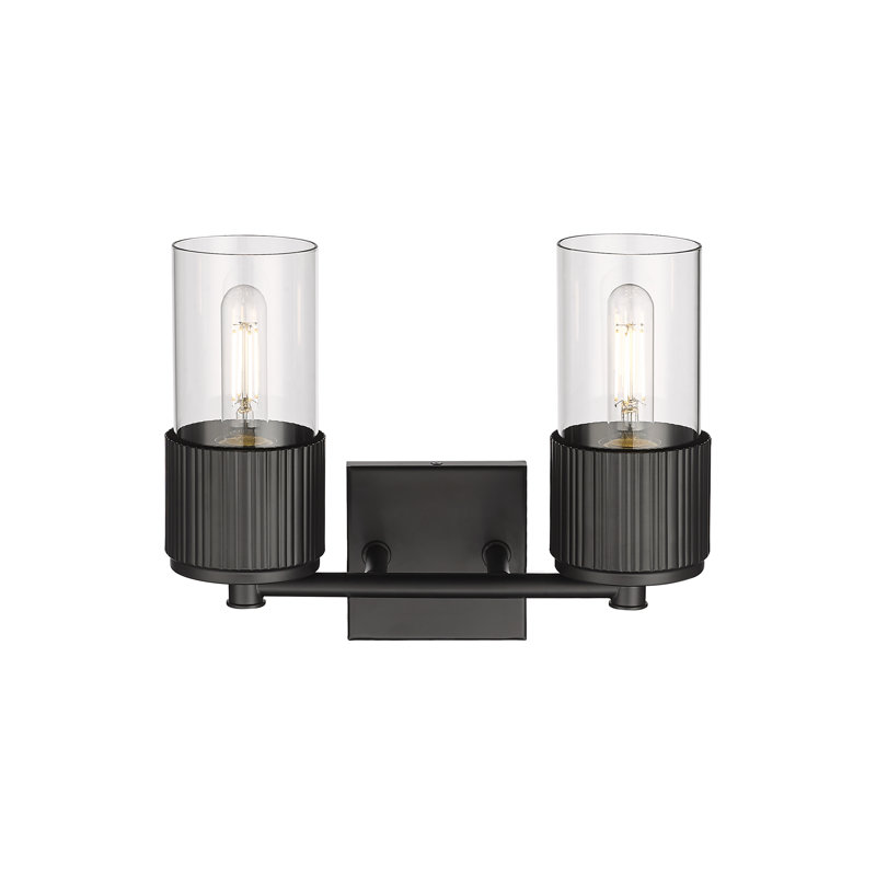 Lurenda 2 - Light Dimmable Vanity Light, Clear, Matte Black