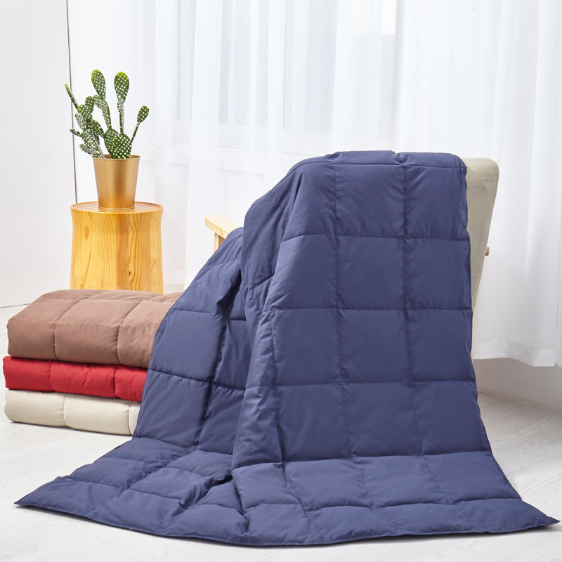Quilted Throw Blanket, Navy