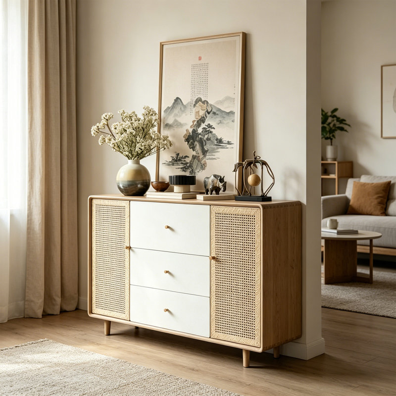 Buffet avec rangement Modern, H 35,43 po x l 55,12 po x P 14,96 po
