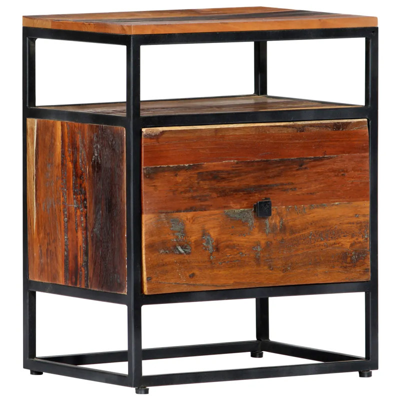 Oaklee 40cm W Steel Bedside Table
