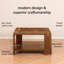 Table basse en bois massif avec rangement à 2 niveaux Herv 32 po