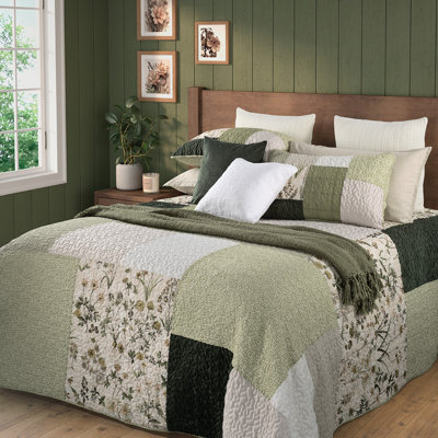 Fenouil patchwork quilt set 