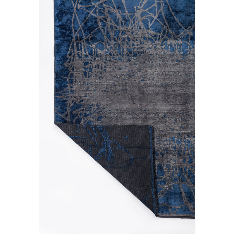 Tapis bleu / gris Rapture, Rectangle 7 pi 10 po x 11 pi 2 po