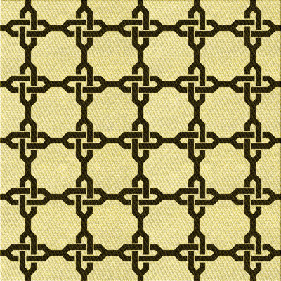 Tapis jaune en laine géométrique
