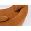 Canapé modulaire courbé en S en chenille: double profondeur (21,3 po et 26,8 po), orange, sans assemblage, compact pour les petits espaces, 400 lb, L 66,9 po-1034082528