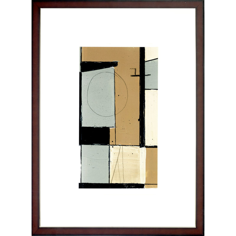 On the Court I - peinture encadrée, Brun