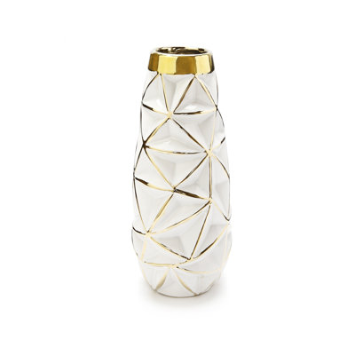 Vase à motif géométrique doré