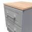 Fully Assembled Hales 2 Drawer Bedside Table