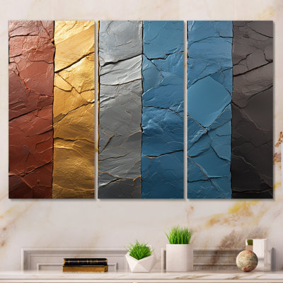 Boho Earth Element Stones Mosaic I - Boho mosaïque murale, art mural