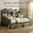 Twin Daybed with 2 Storage Drawers & Headboard Shelving, Wooden Retro Style Day Bed with Open Shelves, No Box Spring Needed for Bedroom, Living Room, Guest Room-1073877100
