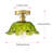 1-Green dimmable flower shaped glass ceiling light