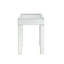 Table d'appoint miroir avec garnitures en faux diamants, plateau de 10 cm d'épaisseur, verre trempé, charge maximale de 18 kg, diamants argentés, surface en verre, base, capacité