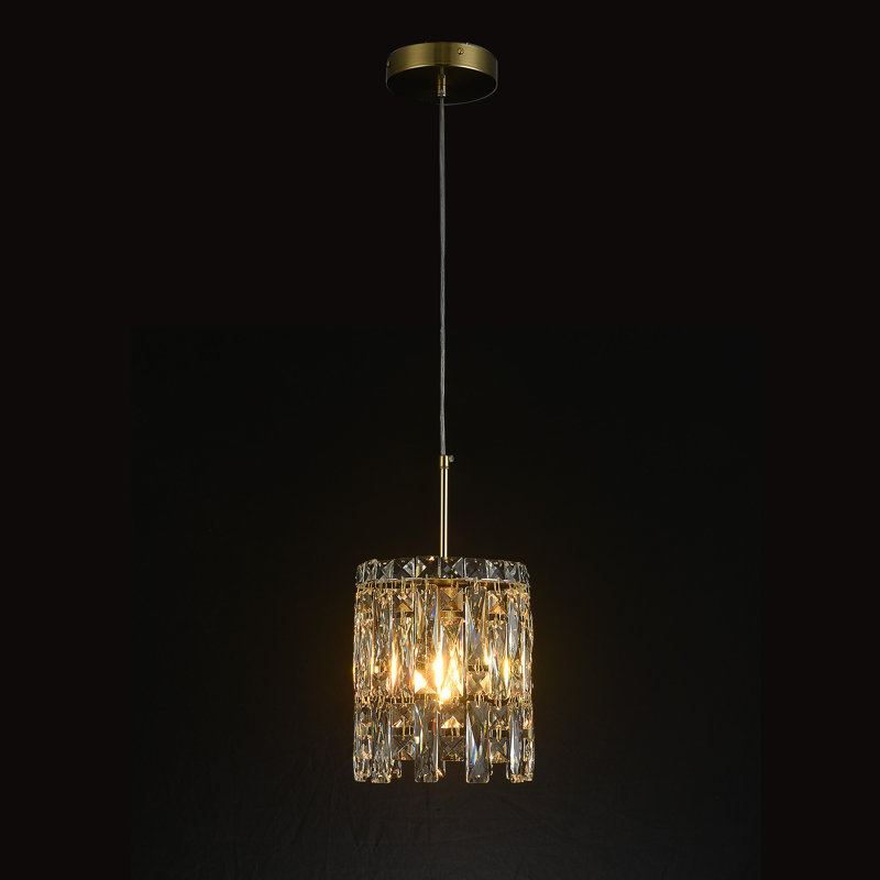 7.1'' 1-Light Modern Crystal Single Pendant Light for Kitchen Island