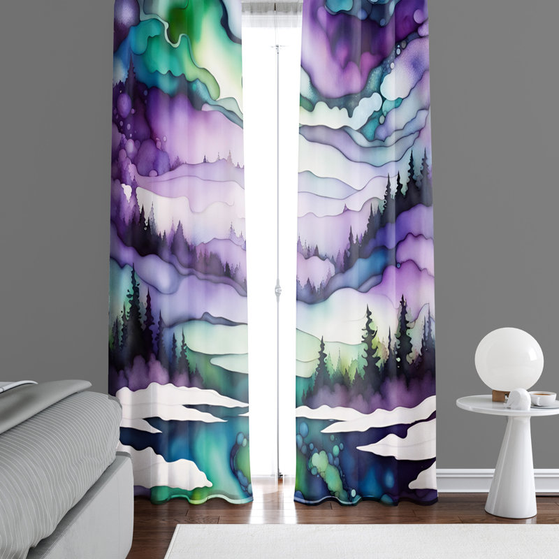 Paire de rideaux semi-transparents en polyester Dragelin, L 20 po x L 82 po