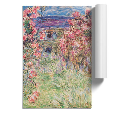 Rose House by Claude Monet - No Frame Painting