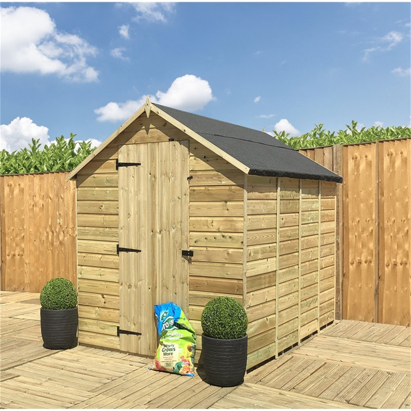 Rabat 8 ft. W x 9 ft. D Solid Wood Garden Shed