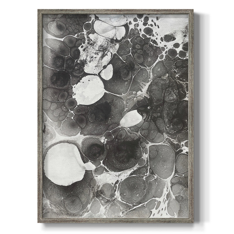 Marbling IV Framed Print - Solid Wood, 30" H x 24" W