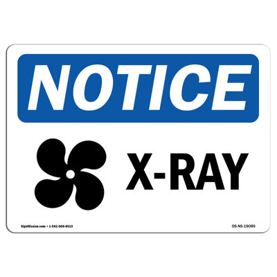 Signe de rayons X avec symbole Osha