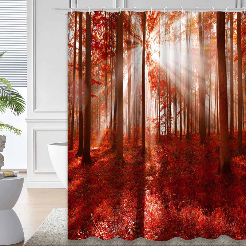 Rideau de douche Autumn Forest, L 72 po x l 78 po