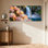 «Hydrangea Floral Waterfall Landscape Reflection», ensemble de 3 impressions sur toile