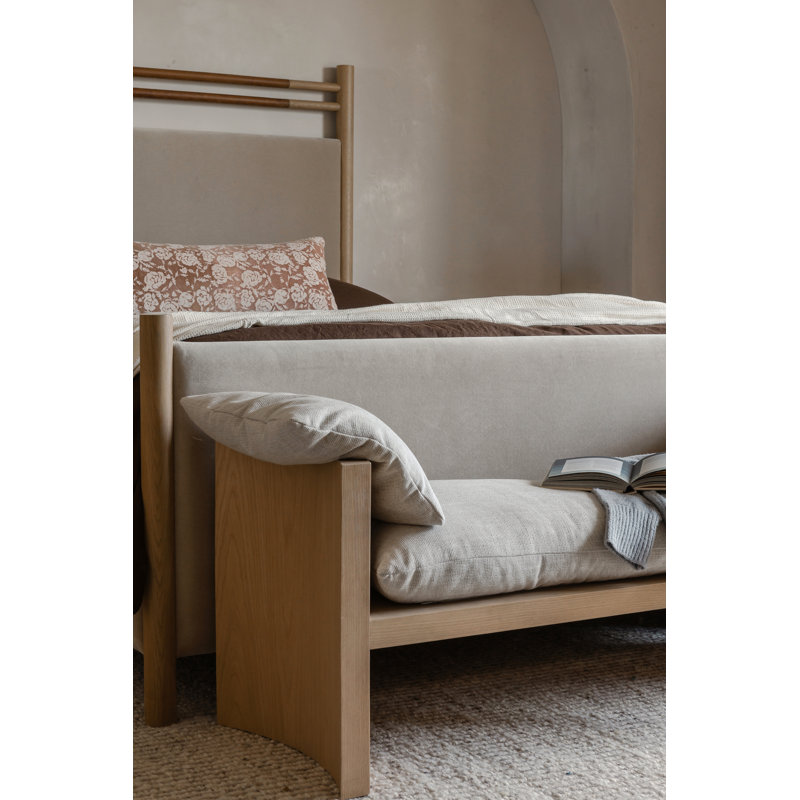 Katelyn White Oak Bench