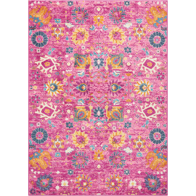 Geomar Floral Area Rug, Rectangle 201 x 290cm