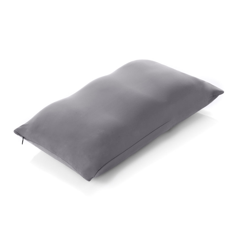 Matte Black X-Large Microbead Cooling Pillow with Silk-like Cover