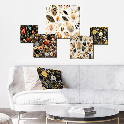 Conan - Floral Wall Decor Set Of 5