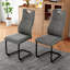 49cm H Fabric Upholstered Upholstered Back Side Chair in Grey