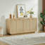 Buffet de rangement en rotin, panneaux de particules et MDF, 1 pièce, meuble de rangement, naturel, design imperméable
