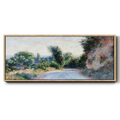 Road near Giverny 02, 1885- Framed Canvas