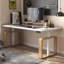 Blanc + bureau rectangulaire en bois massif + bois manufacturé + acier au carbone Burlywood-108224991