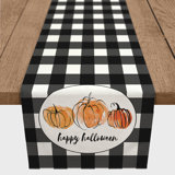Ernberg Buffalo Check Pumpkins Table Runner
