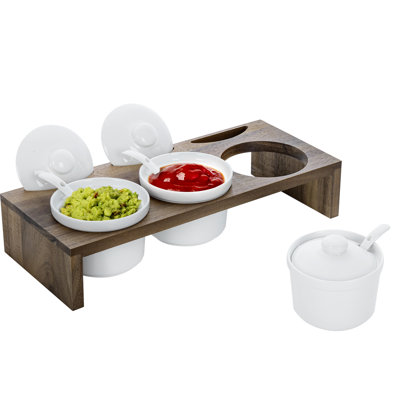 4 Piece Condiment Server Set