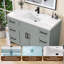 Comptoir de salle de bain 48 po x l 22 po avec comptoir de salle de bain simple en résine et comptoir en pierre avec lavabo pré-percé et drain central