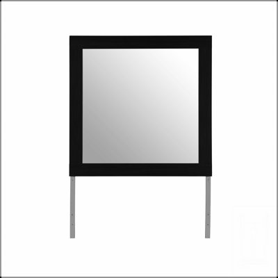 Grand miroir noir Elsa au design épuré, pour les intérieurs modernes et les espaces