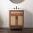 Javer 24" Rattan Modern Farmhouse 2-Shelf Bath Vanity Cabinet Only (Sink Basin not Included)-93805404