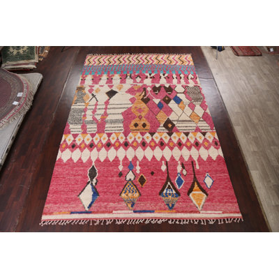 One-of-a-Kind 9'10" X 14'5" Wool Area Rug in Pink